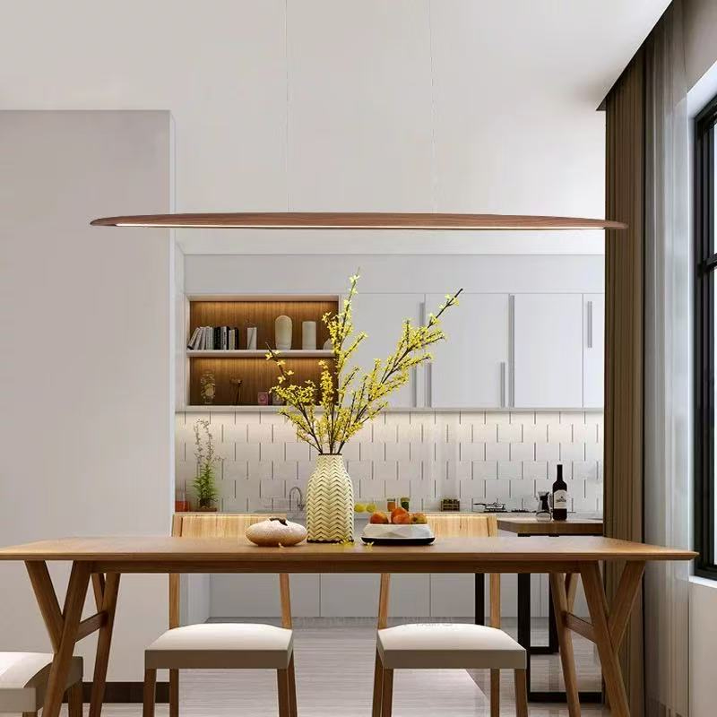 Commercial Kitchen Island - โคมไฟไม้ห้อยเพดาน LED ปี 2026 โคมไฟไม้ LED