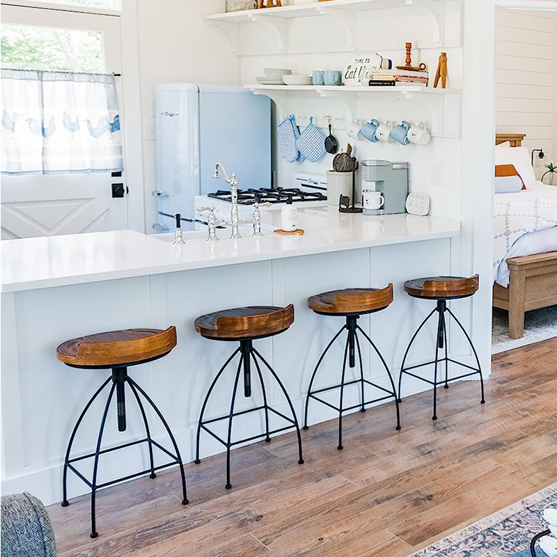 Commercial Kitchen Island - ‌ อุตสาหกรรมปรับเก้าอี้บาร์Retroเคาน์เตอร์ความสูงสตูลเกรดเชิงพาณิชย์Kitchen IslandสตูลสําหรับHome Pub/Cafeเฟอร์นิเจอร์