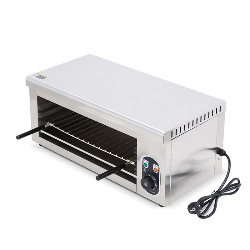 Commercial Kitchen Broiler - เตาอบไฟฟ้าเชิงพาณิชย์ 2 กิโลวัตต์ ตะแกรงปรับระดับได้ สแตนเลส อุปกรณ์ครัวสำหรับย่างพิซซ่า