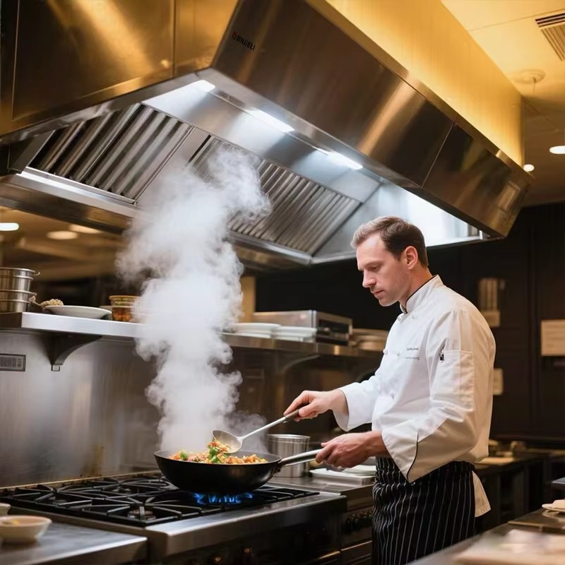 Commercial Kitchen Vent Hood Cleaning - เครื่องดูดควันสเตนเลสสตีลเชิงพาณิชย์ ทำความสะอาดง่าย มาตรฐาน ISO สำหรับร้านอาหาร โรงแรม