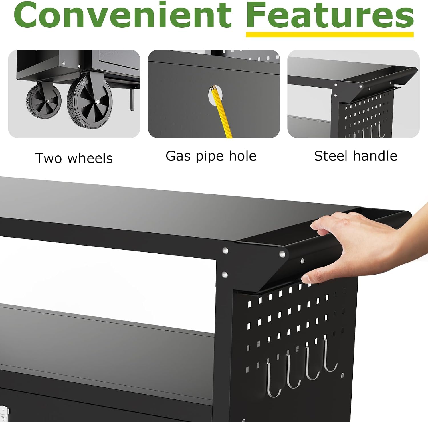 รถเข็นปิ้งย่างกลางแจ้งพร้อมโต๊ - Commercial Kitchen Island บทวิจารณ์และราคา