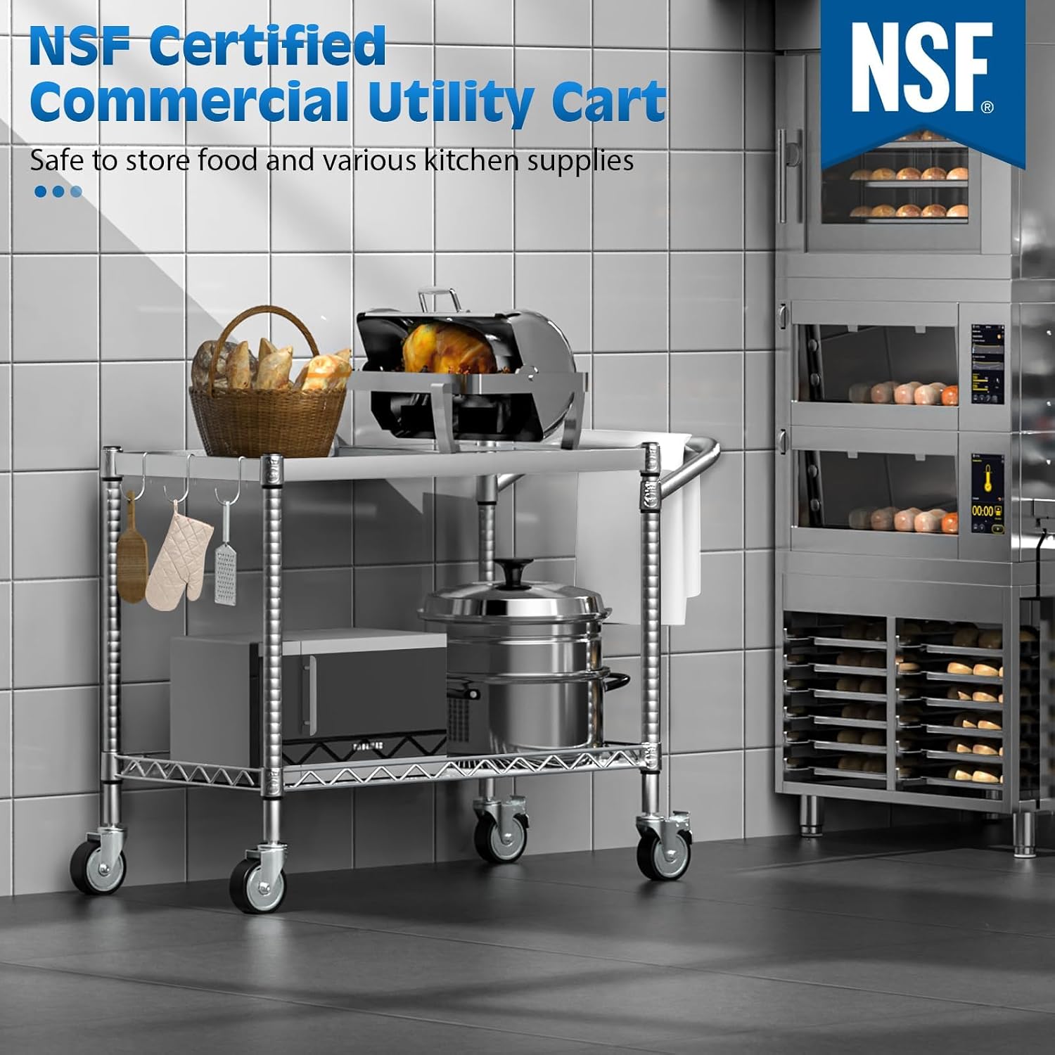 รถเข็นเก็บของอเนกประสงค์ 2 ชั้ - Commercial Kitchen Warehouse บทวิจารณ์และราคา