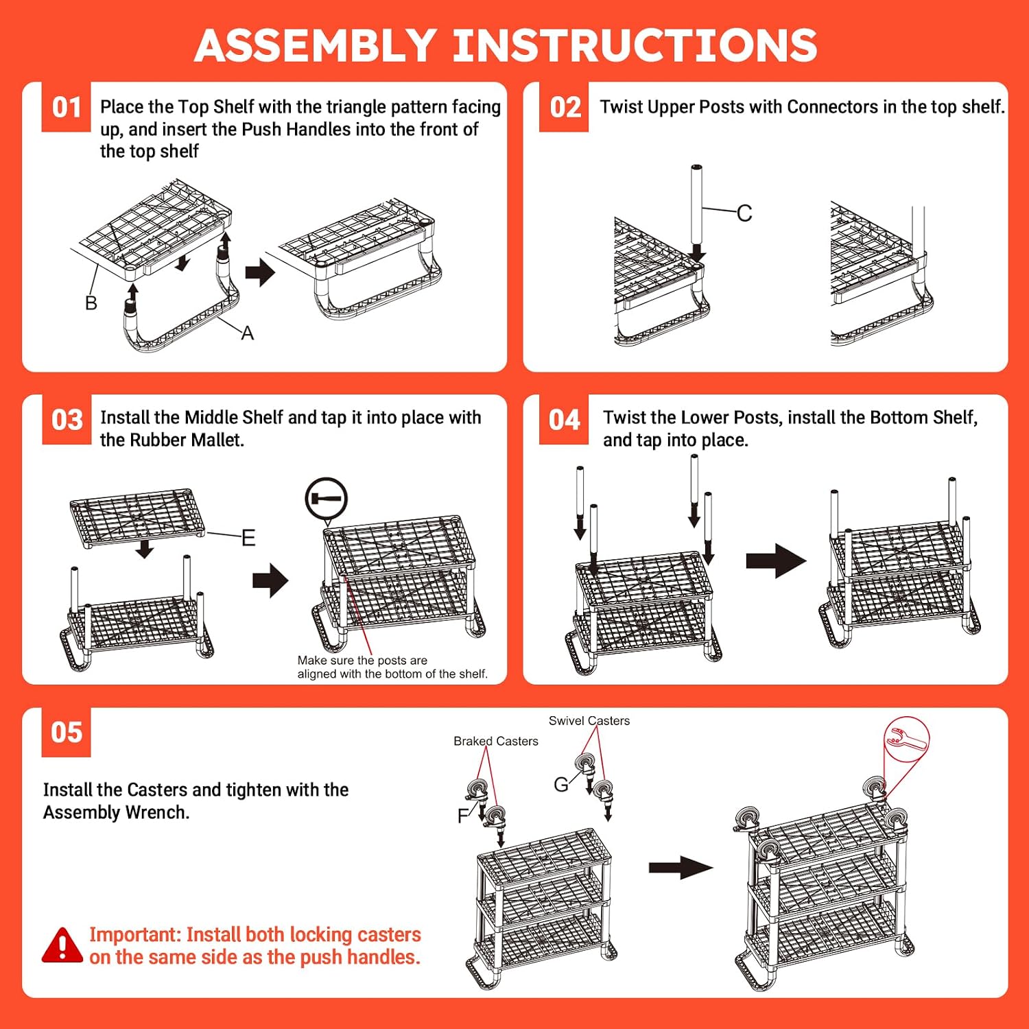 รถเข็นอเนกประสงค์พลาสติก 3 ชั้ - Commercial Kitchen Warehouse บทวิจารณ์และราคา