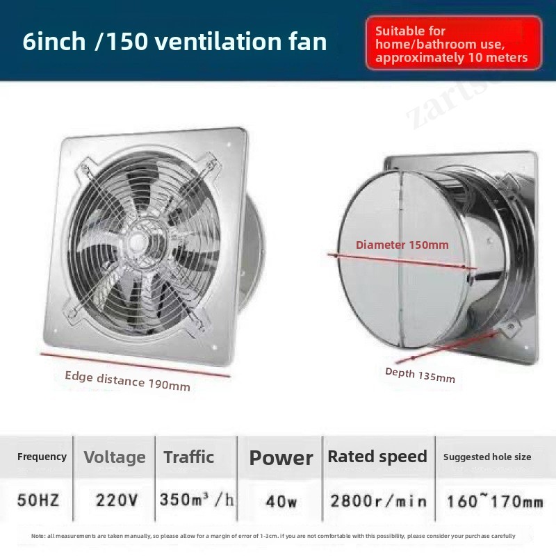6''8''10'' พัดลมดูดอากาศ พัดลม - Commercial Kitchen Ventilation บทวิจารณ์และราคา